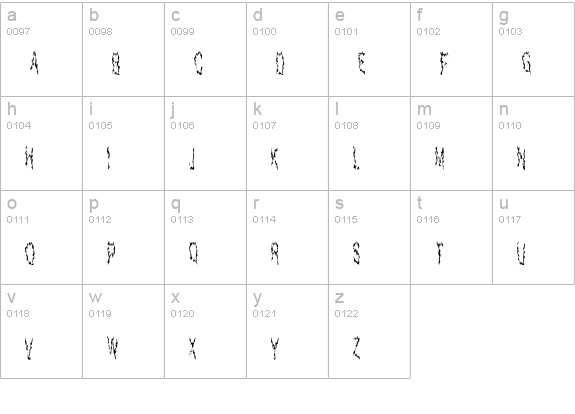 Real Horror Show lowercase a-z preview