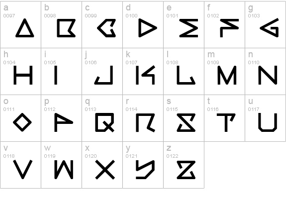 rec lowercase a-z preview