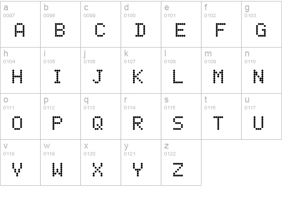 Receipt Demo lowercase a-z preview