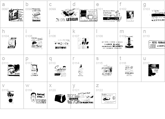 Reclame lowercase a-z preview