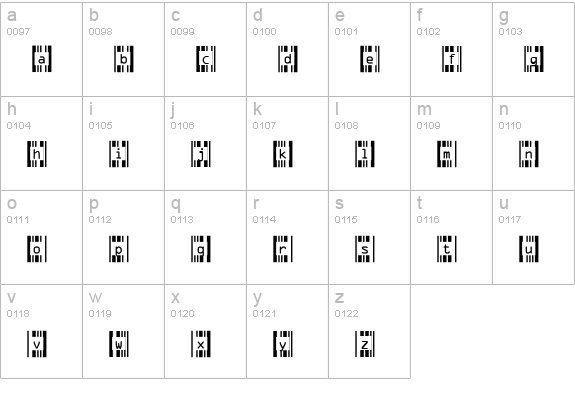 Recognition Nekkid lowercase a-z preview