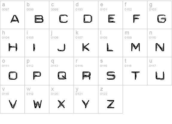 Recycle-Alternate lowercase a-z preview