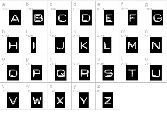Recycle-AlternateReverse lowercase a-z preview