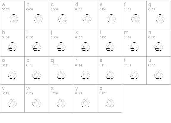 Recycle Medium lowercase a-z preview