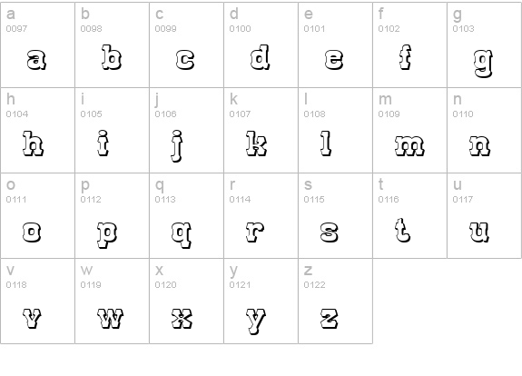 Red Dog Saloon Open lowercase a-z preview