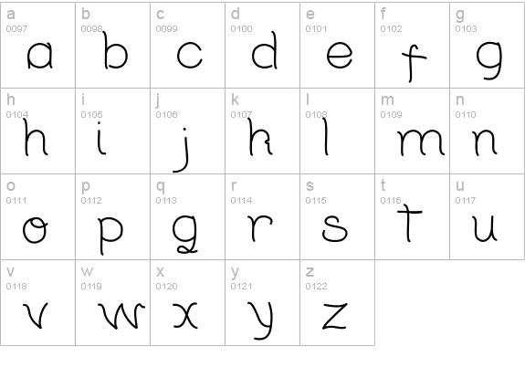 RedCloudLight Regular lowercase a-z preview
