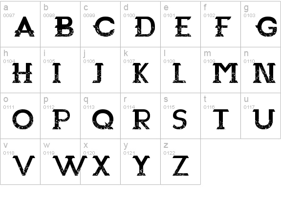 Redemption lowercase a-z preview