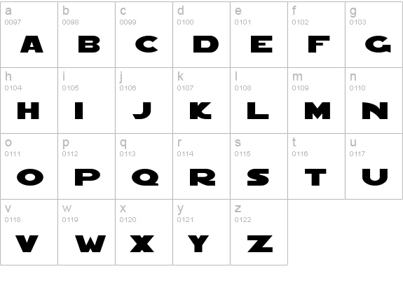 RedFive lowercase a-z preview