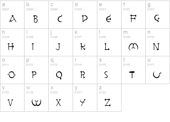 RedLetter lowercase a-z preview