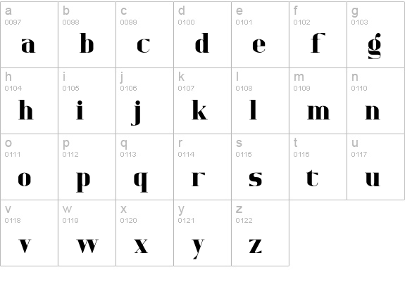 Refita - Modern Serif Font lowercase a-z preview