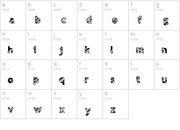reflet lowercase a-z preview
