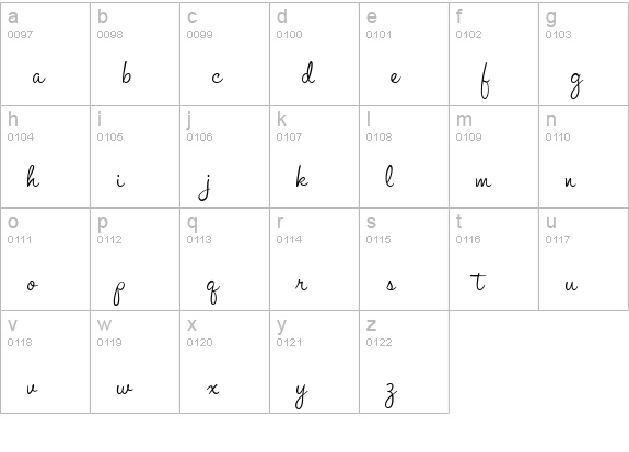 Refreshment Stand lowercase a-z preview