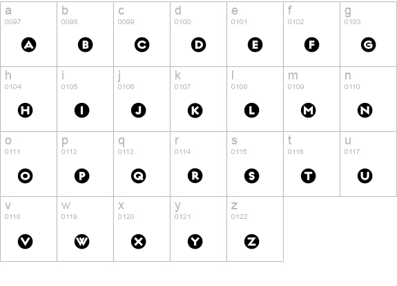 Regulator-Cameo lowercase a-z preview