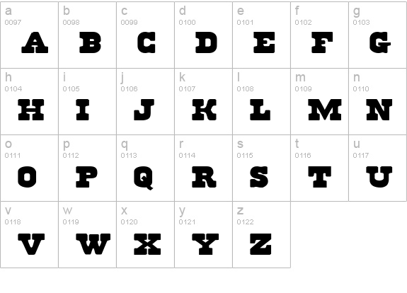 Regulators Expanded lowercase a-z preview