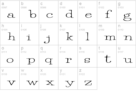 ReigleSSK lowercase a-z preview