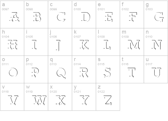 ReliefDeco lowercase a-z preview
