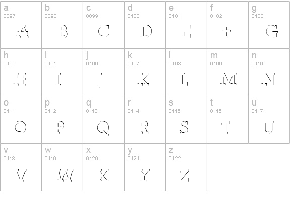 ReliefDeco Regular lowercase a-z preview