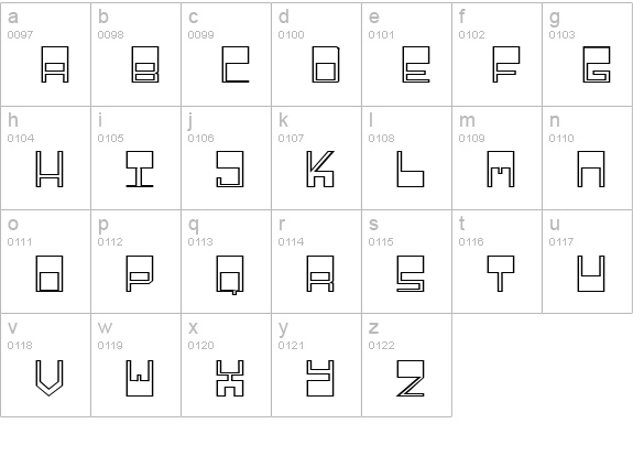 Relieftechnik 1 lowercase a-z preview
