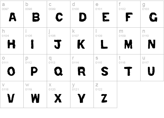 Repent lowercase a-z preview