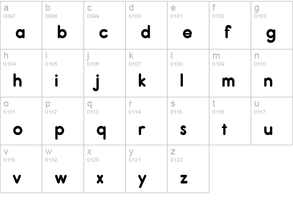 Report Bold lowercase a-z preview