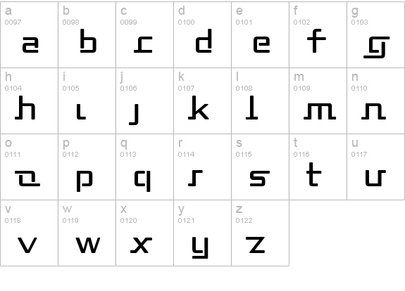 Republika II lowercase a-z preview
