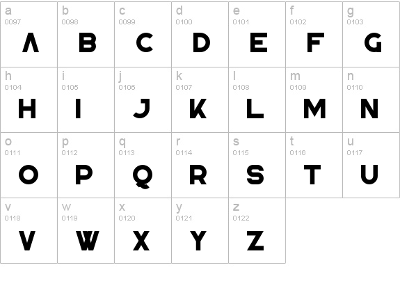 Republiko lowercase a-z preview
