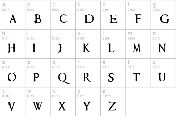 Requiem lowercase a-z preview