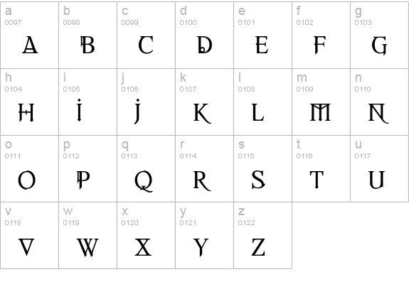 REQUIEM-DIESIRAE10 lowercase a-z preview