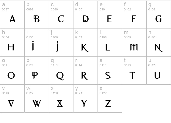 REQUIEM-SIMPLEX21 lowercase a-z preview