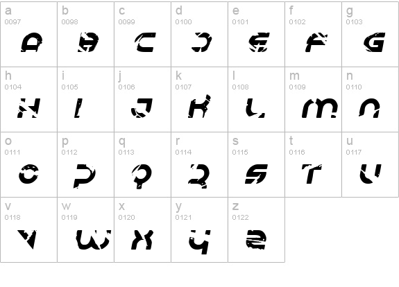 Respire lowercase a-z preview
