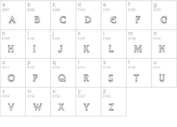 ResusaSCapsSSK lowercase a-z preview