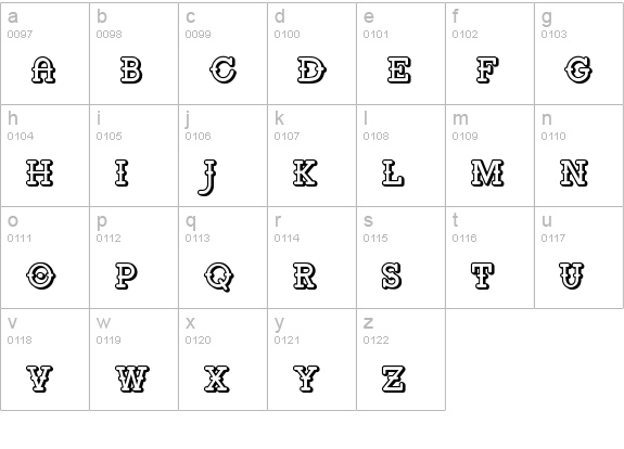 Retro Pop 3D lowercase a-z preview