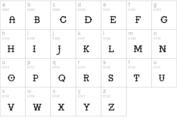 Retro Pop Regular lowercase a-z preview