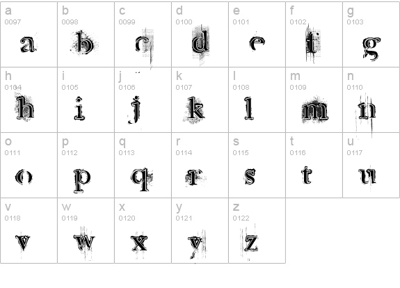 Retro Rock Poster lowercase a-z preview