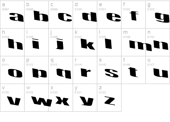 Retsyn Dilated lowercase a-z preview