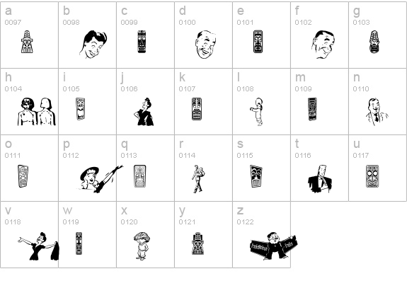 Return of the Retrobats lowercase a-z preview