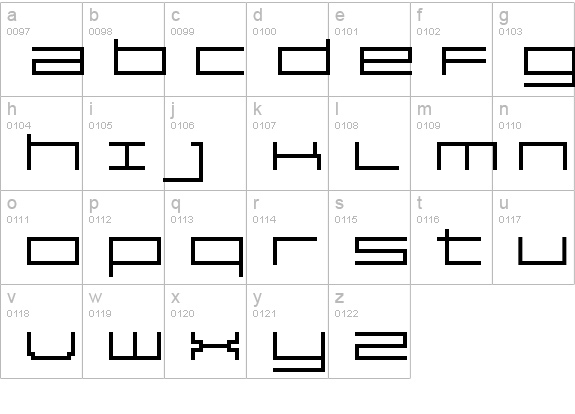 Reversion lowercase a-z preview