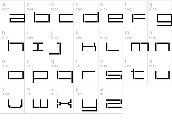 ReversionBroken lowercase a-z preview