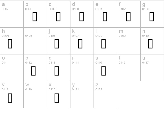 REVOLUTION lowercase a-z preview