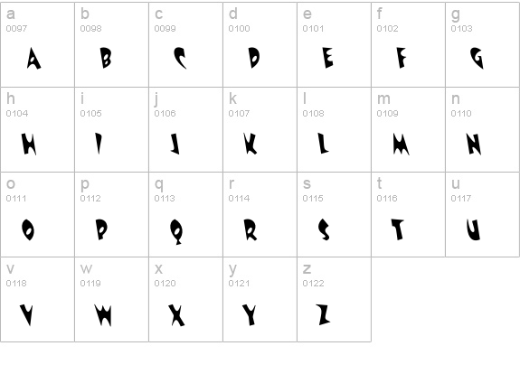 Revolver-Recoil lowercase a-z preview