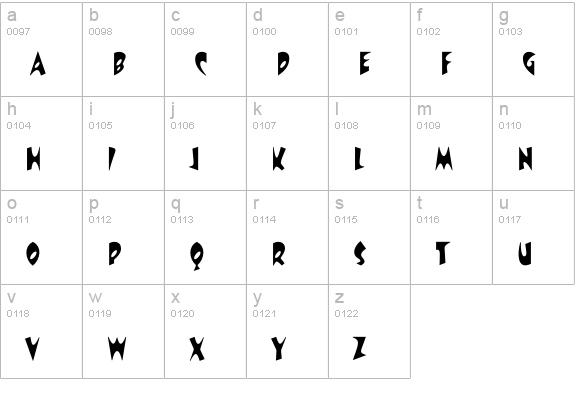 Revolver-Regular lowercase a-z preview