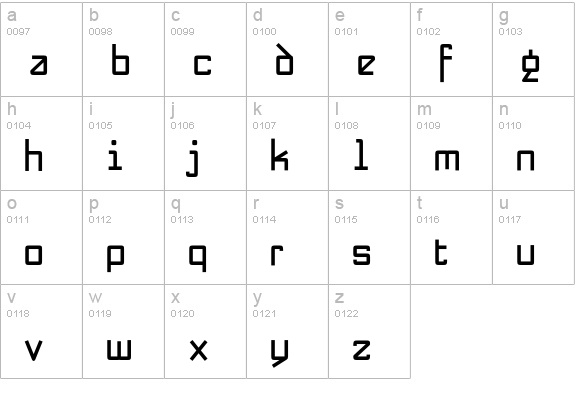 ReykjavikBold lowercase a-z preview