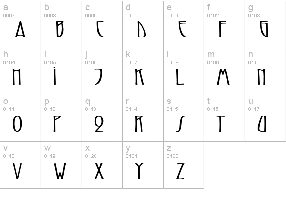 ReynoldCaps Bold lowercase a-z preview