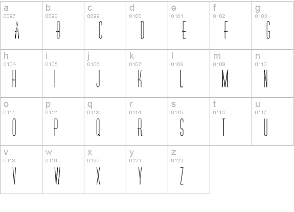 RhyOlverHC lowercase a-z preview
