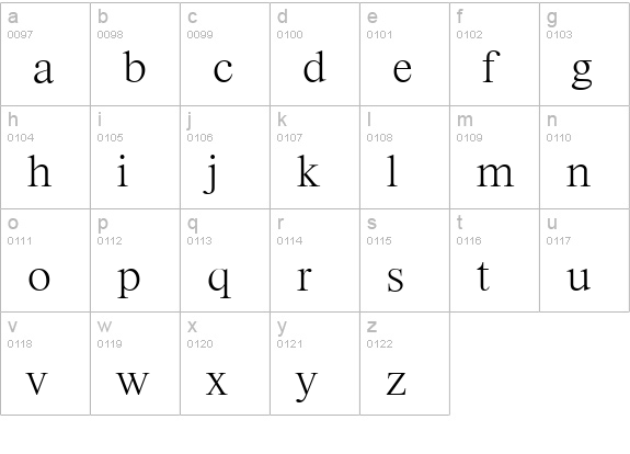 RiccioneSerial-Xlight-Regular lowercase a-z preview