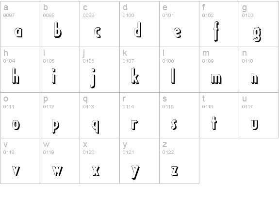 Ricks American NF lowercase a-z preview