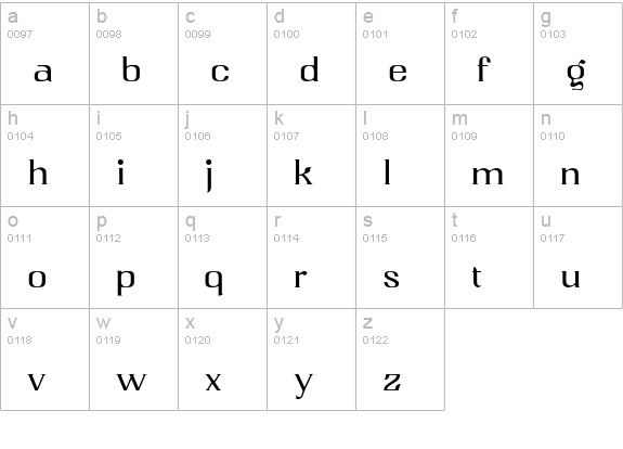Rigotolio-Thin lowercase a-z preview