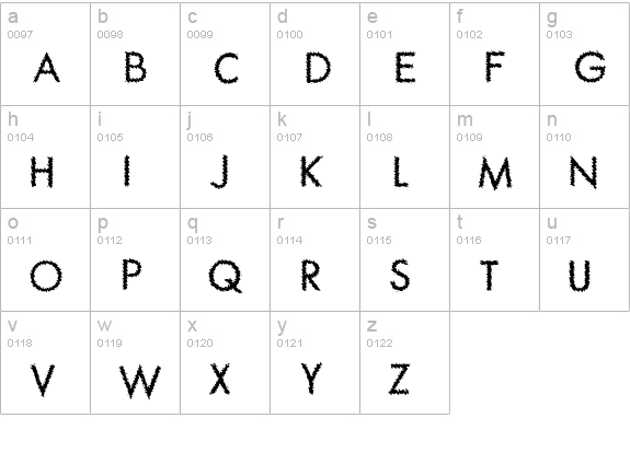 Ripple Crumb lowercase a-z preview
