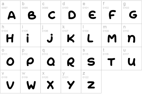 Rise and Shine lowercase a-z preview
