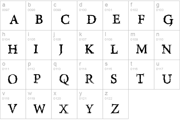 Rise InsidE Regular lowercase a-z preview